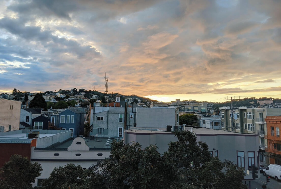Rooftop sunset