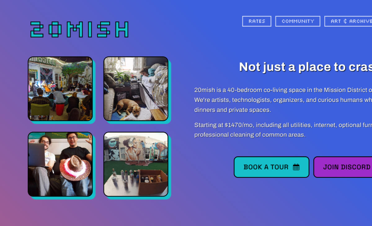 20mish: 40-bedroom San Francisco co-living since 2012